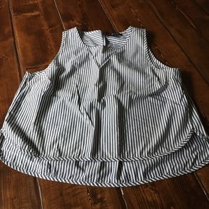 Madewell striped sleeveless blouse